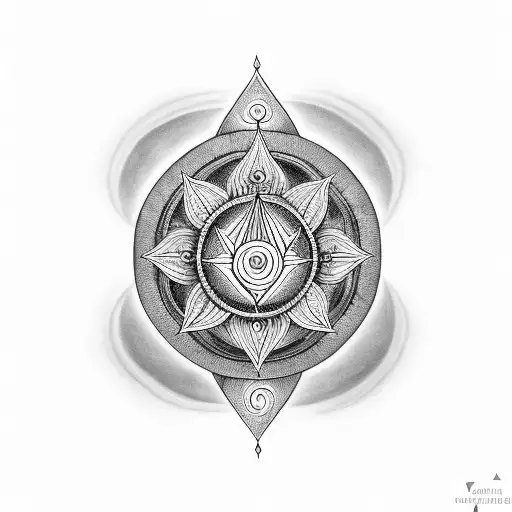 sudarshana chakra tattoo design idea