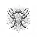 scorpion with snowflake tattoo design idea