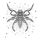 scorpion with snowflake tattoo design idea