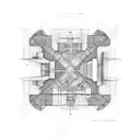 architecture and construction inspired. include floor plan. tattoo design idea
