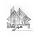 architecture and construction inspired tattoo design idea