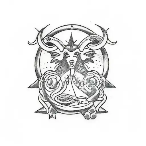 Aries and Pisces tattoo design idea