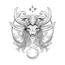 Aries and Pisces tattoo design idea