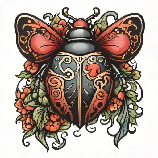 love bug tattoo design idea