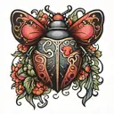 love bug tattoo design idea