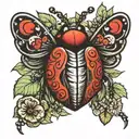 love bug tattoo design idea