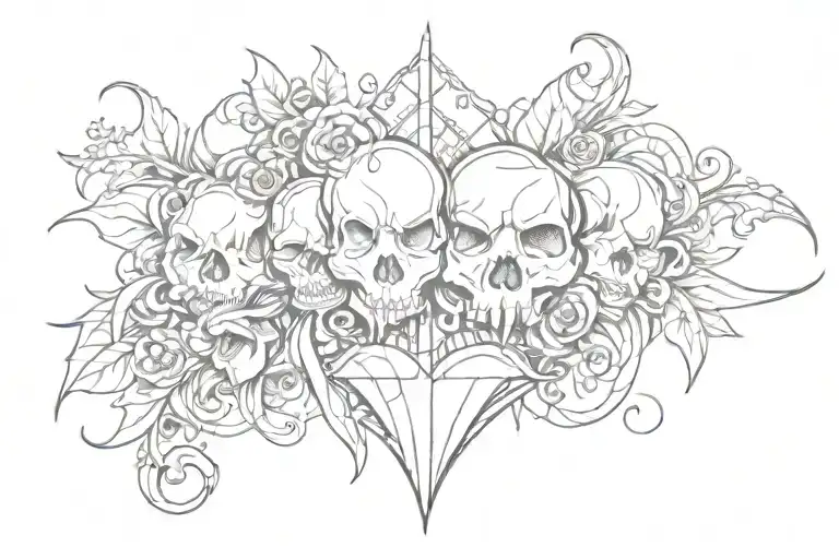 Love and Hate tattoo design idea