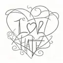 Love and Hate tattoo design idea