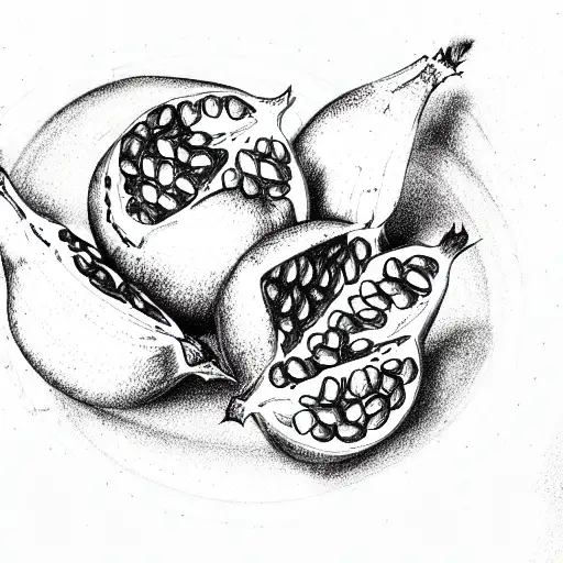 pomegranate tattoo design idea