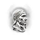 Julius caesar statue tattoo design idea