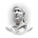 Julius caesar statue tattoo design idea