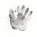 dog and cat paw print with nature tattoo design idea