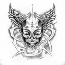 satanism  tattoo design idea