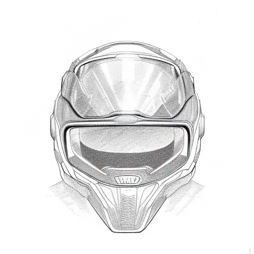 motorrad helm mit heiligenschein tattoo design idea