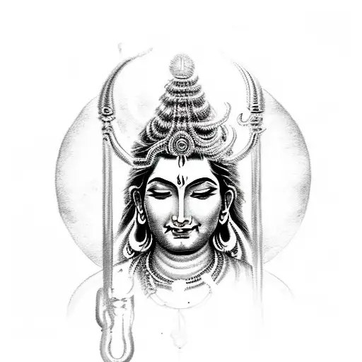 shiva god tattoo design idea