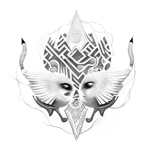 Nigerian African tribal chest and half arm  tattoo design idea