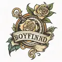 boyfriend name tattoo design idea
