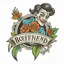boyfriend name tattoo design idea