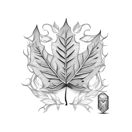 Felix Felicis wurrounded by leaves tattoo design idea