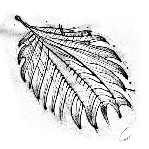 fern leaf with Sardinia island tattoo design idea