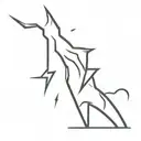 tooth and lightning bolt tattoo design idea