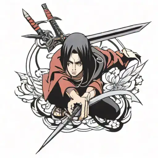 itachi kunai  tattoo design idea