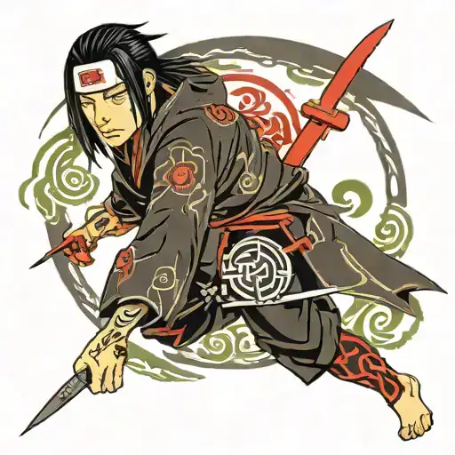 itachi kunai  tattoo design idea