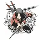 itachi kunai  tattoo design idea