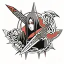 itachi kunai  tattoo design idea