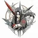 itachi kunai  tattoo design idea