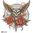 stoicism happiness  tattoo design idea