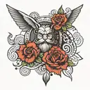 stoicism happiness  tattoo design idea