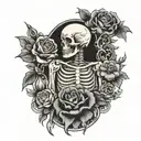 death, flowers, stoicism growth pain ocean love tattoo design idea