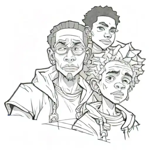 boondocks Riley and huey tattoo design idea