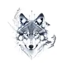 wolf tattoo design idea