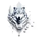wolf tattoo design idea