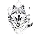 wolf tattoo design idea