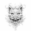 Foo Dog tattoo design idea