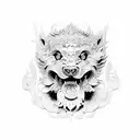 Foo Dog tattoo design idea