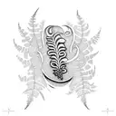 Kiwi Fern with Koru  tattoo design idea
