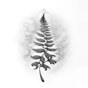 Kiwi Fern with Koru  tattoo design idea