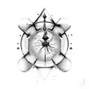 hourglass low on sand with a crack in the glass tattoo design idea