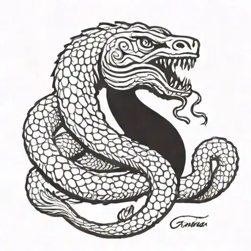 Gadsden flag tattoo design idea