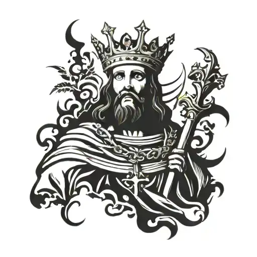 Christ is king tattoo design idea