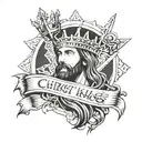 Christ is king tattoo design idea