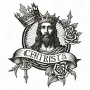 Christ is king tattoo design idea