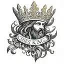 Christ is king tattoo design idea