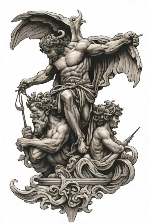greek gods Olympus tattoo design idea