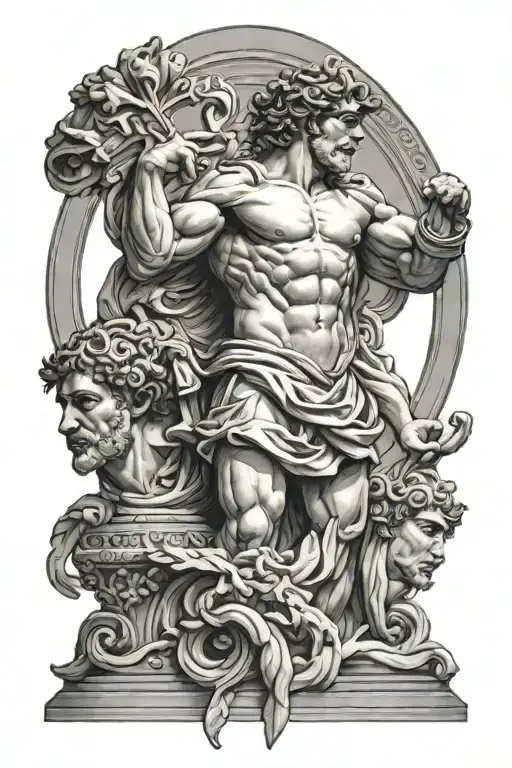 greek gods Olympus tattoo design idea