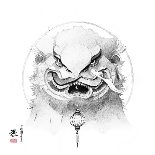 number 7 in chinese tattoo design idea